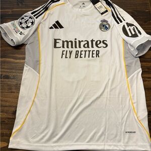 Kylian Mbappe Real Madrid Addidas White Soccer Jersey - Men’s Medium